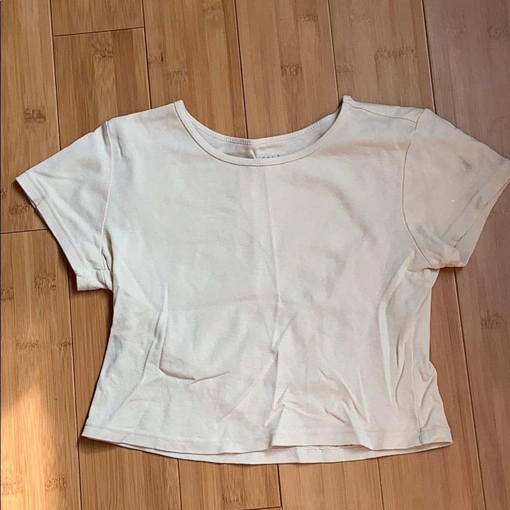 Brandy Melville Crop Pastel Yellow